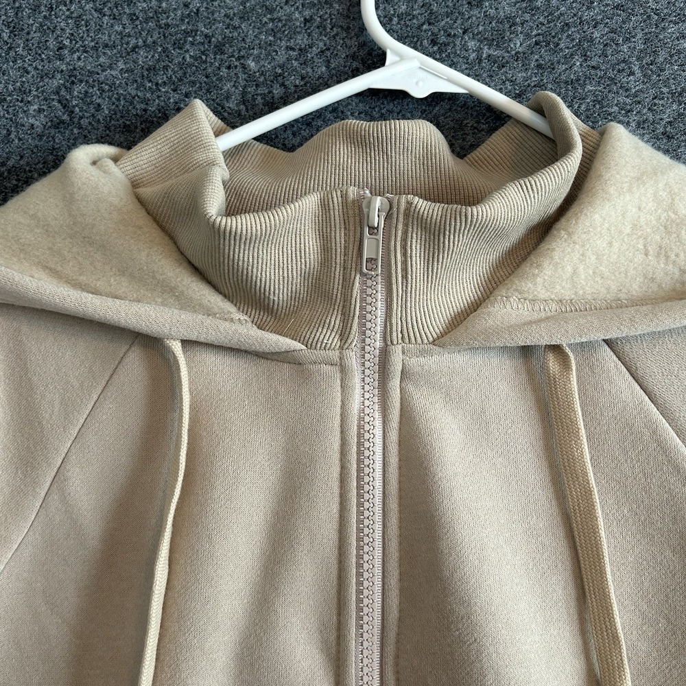 *NWT *Anrabess Women's Full-Zip Hoodie With Collar ~ Khaki~Size Large (MSRP $30) - Picture 10 of 15
